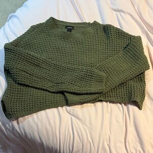 Rue21 Olive Knit Crew Neck Sweater